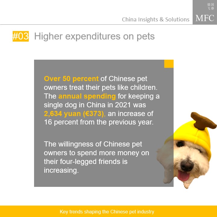 China's pet industry: expenditures on pets have increased in the last years.