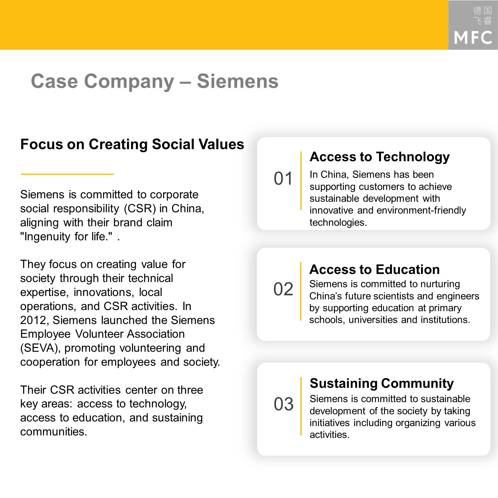 Siemens Case Company: